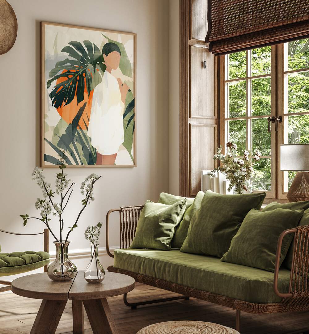 Elevate your decor with JUNGLE 3, BOHO ART PAINTINGS, showcasing vibrant colors and bohemian charm.
