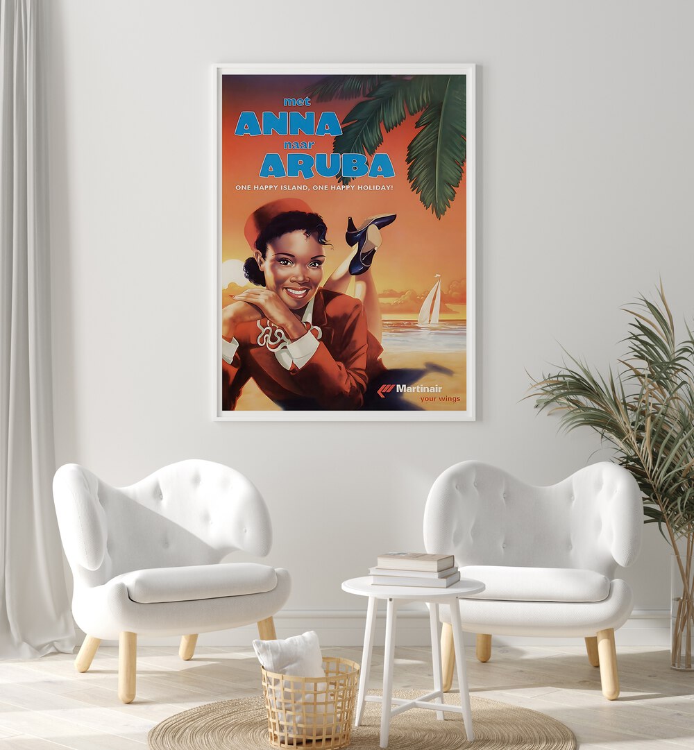 MARTINAIR Vintage Travel Posters brighten your space with nostalgic charm, celebrating the golden age of air travel.