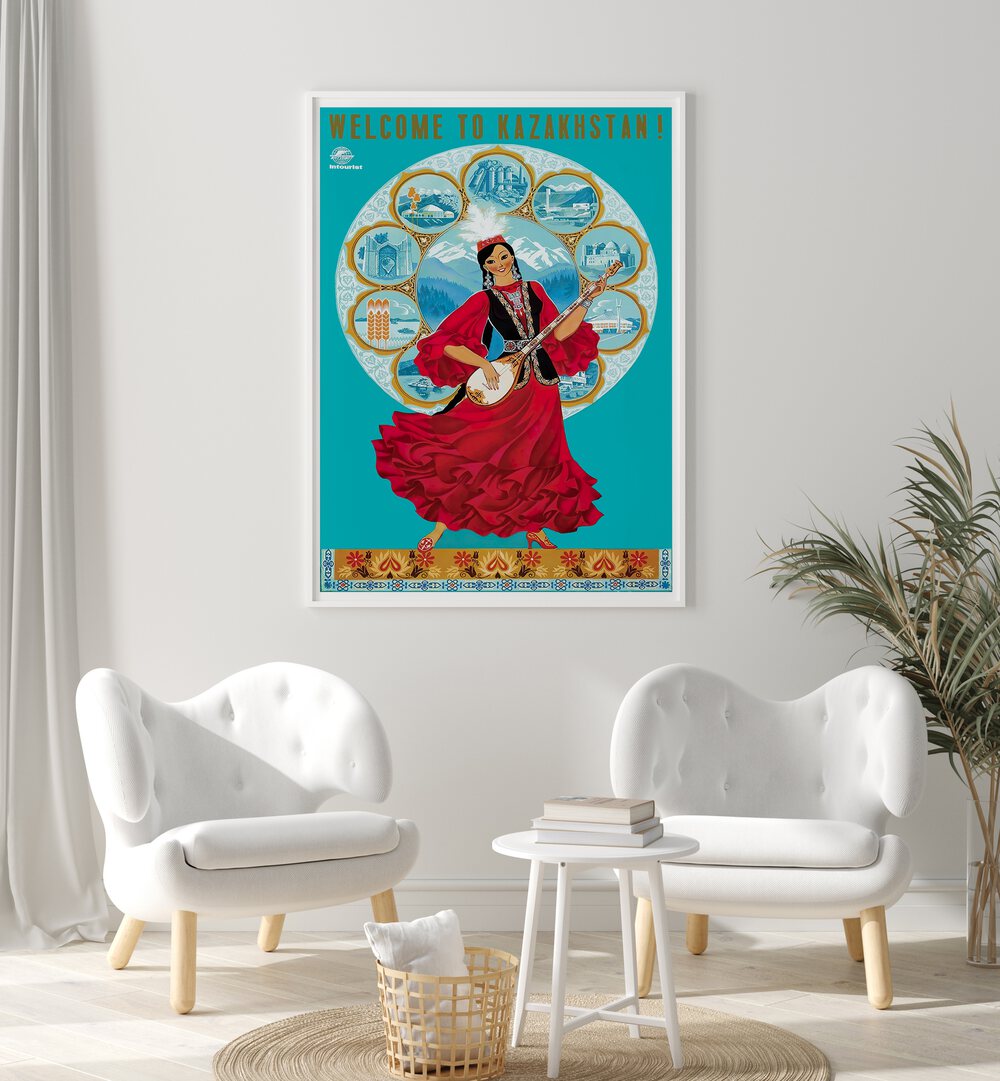 Welcome to Kazakhstan! Explore our KAZAKHSTAN, VINTAGE TRAVEL POSTERS showcasing vibrant culture and landscapes.