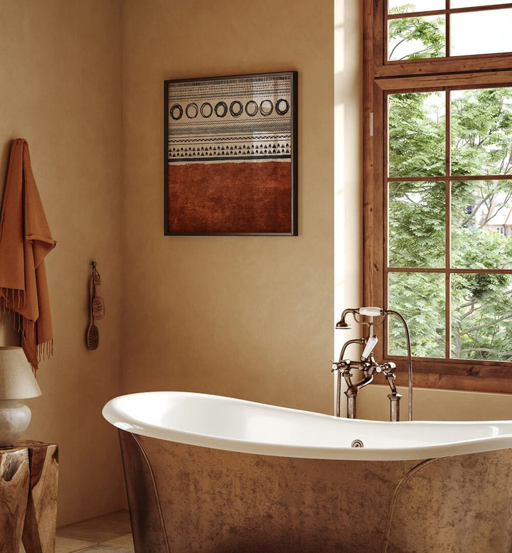 Elevate your space with KILIM KIREMIT, BOHO ART PAINTINGS by Emel Tunaboylu, showcasing modern elegance.