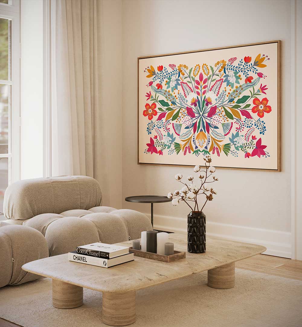 FRIDA'S GARDEN , FLORAL FLOWER PAINTINGS