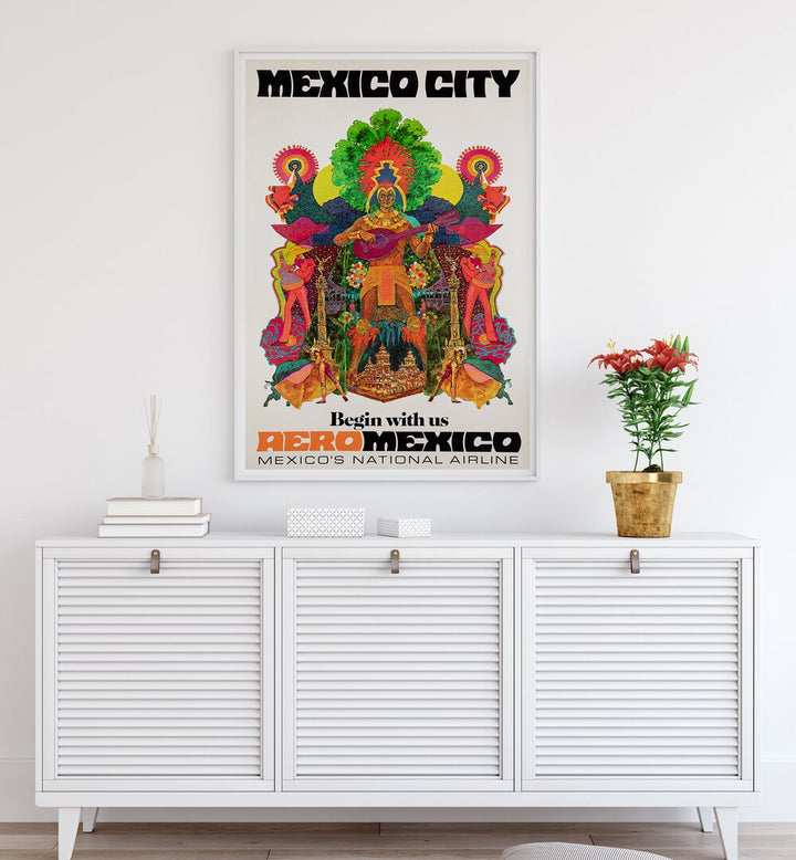 Vibrant MEXICO CITY II, VINTAGE TRAVEL POSTERS bring cultural charm to your home decor, perfect for travel enthusiasts.