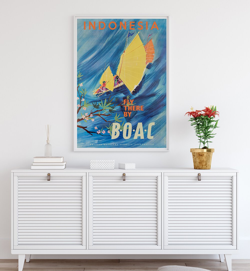 Vibrant INDONESIA I, VINTAGE TRAVEL POSTERS showcasing adventure and beauty, perfect for decor enthusiasts.