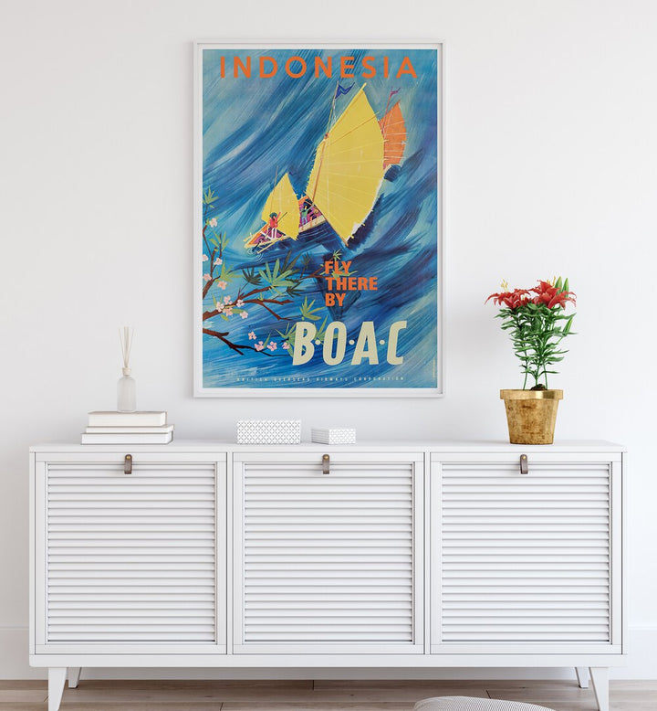 Vibrant INDONESIA I, VINTAGE TRAVEL POSTERS showcasing adventure and beauty, perfect for decor enthusiasts.