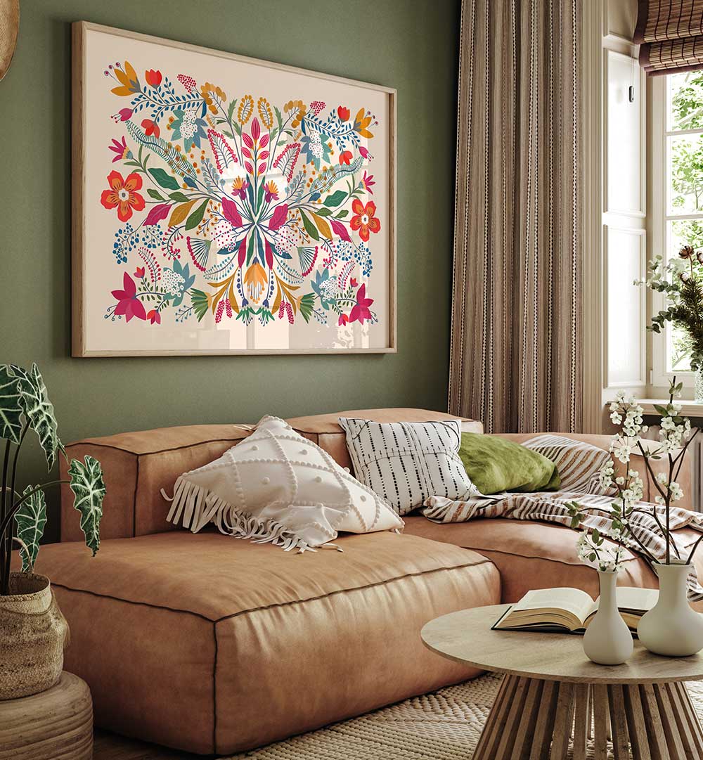 FRIDA'S GARDEN , FLORAL FLOWER PAINTINGS