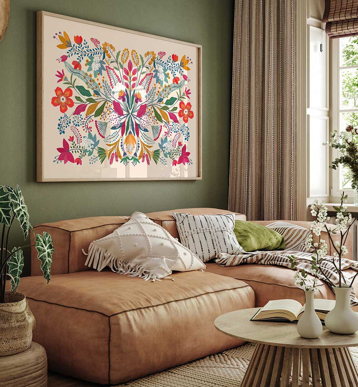 FRIDA'S GARDEN , FLORAL FLOWER PAINTINGS