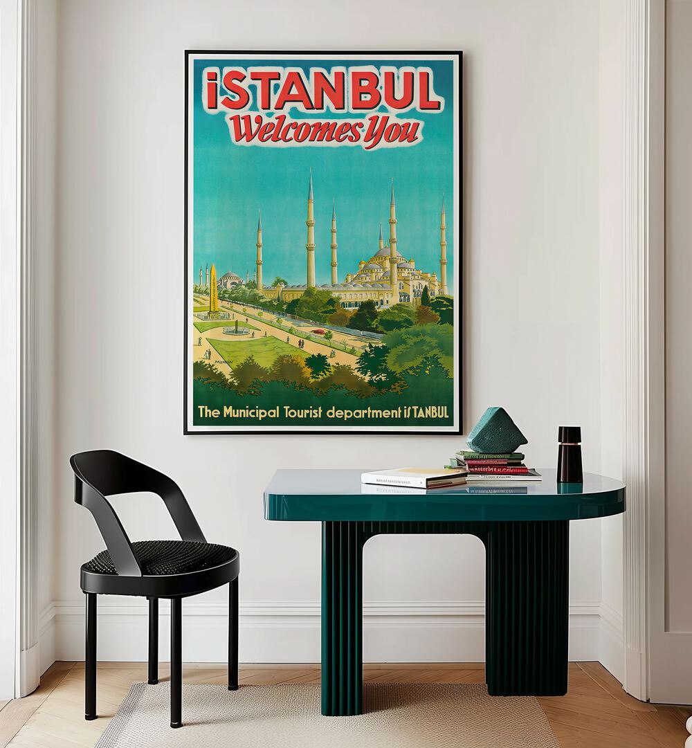Charming ISTANBUL II Vintage Travel Posters showcasing Istanbul's beauty, perfect for any travel-themed decor.