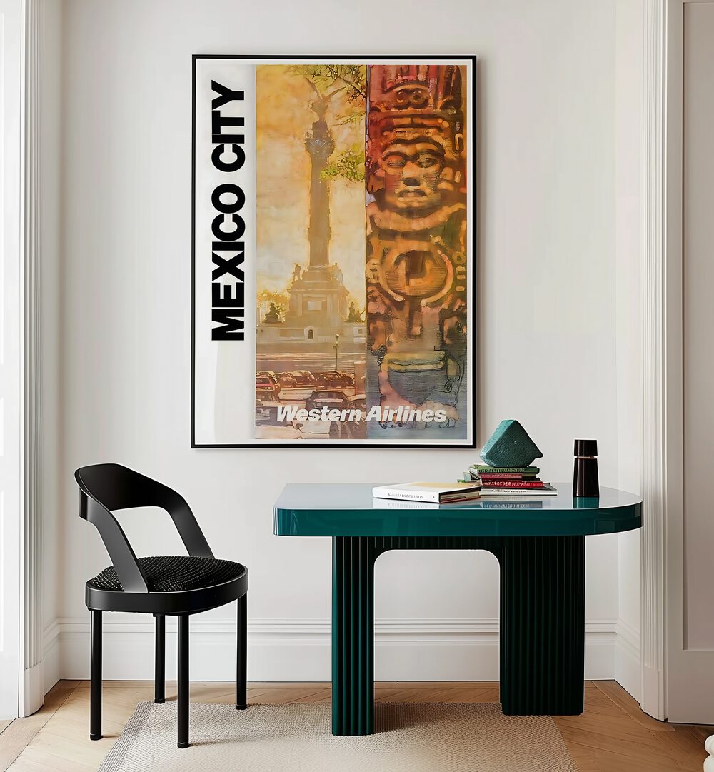 Vibrant MEXICO CITY II, VINTAGE TRAVEL POSTERS enhance your space with stunning artwork and rich cultural charm.