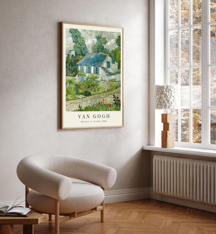 VAN GOGH - HOUSES OF AUVERS 1980 , VINTAGE PAINTINGS