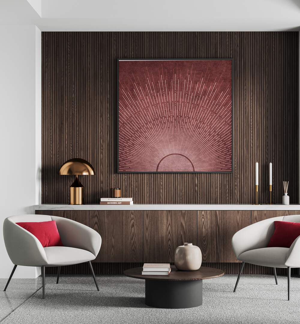Elegant SUN JAPON LINES, BOHO ART PAINTINGS enhance modern spaces with stunning design by Emel Tunaboylu.