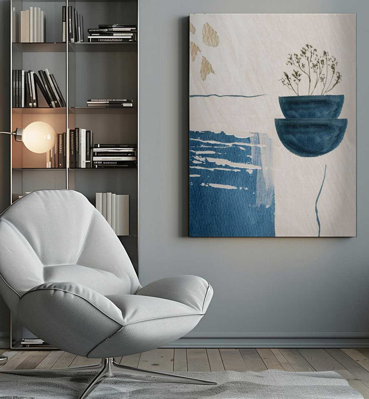 CALM BLUES I , BOHO ART PAINTINGS