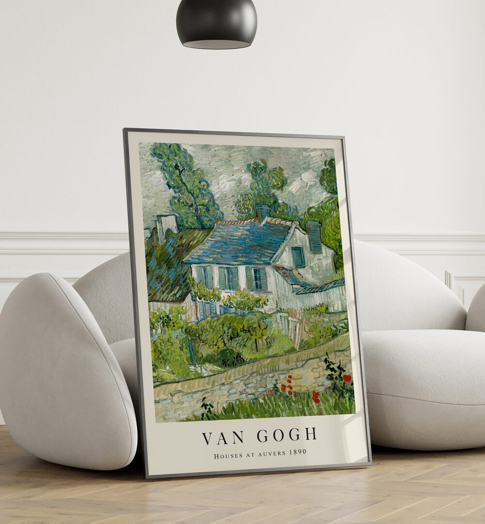 VAN GOGH - HOUSES OF AUVERS 1980 , VINTAGE PAINTINGS