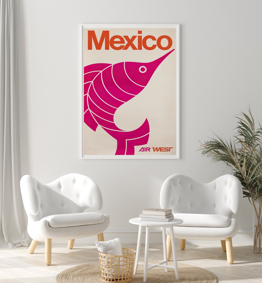 Bright and bold MEXICO I, VINTAGE TRAVEL POSTERS showcase vibrant culture and stunning landscapes for your home decor.