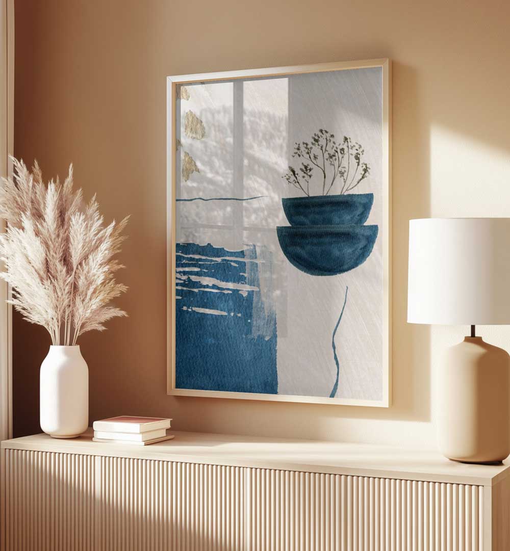 CALM BLUES I , BOHO ART PAINTINGS