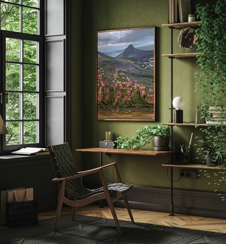 Experience tranquility with PETALS AND PEAKS II, LANDSCAPE PAINTINGS, showcasing nature's harmony in vibrant colors.