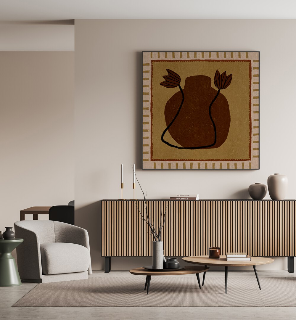 Stylish interior featuring OUT OF VASE BLOOMS II, FASHION POSTERS, enhancing modern home décor elegance.