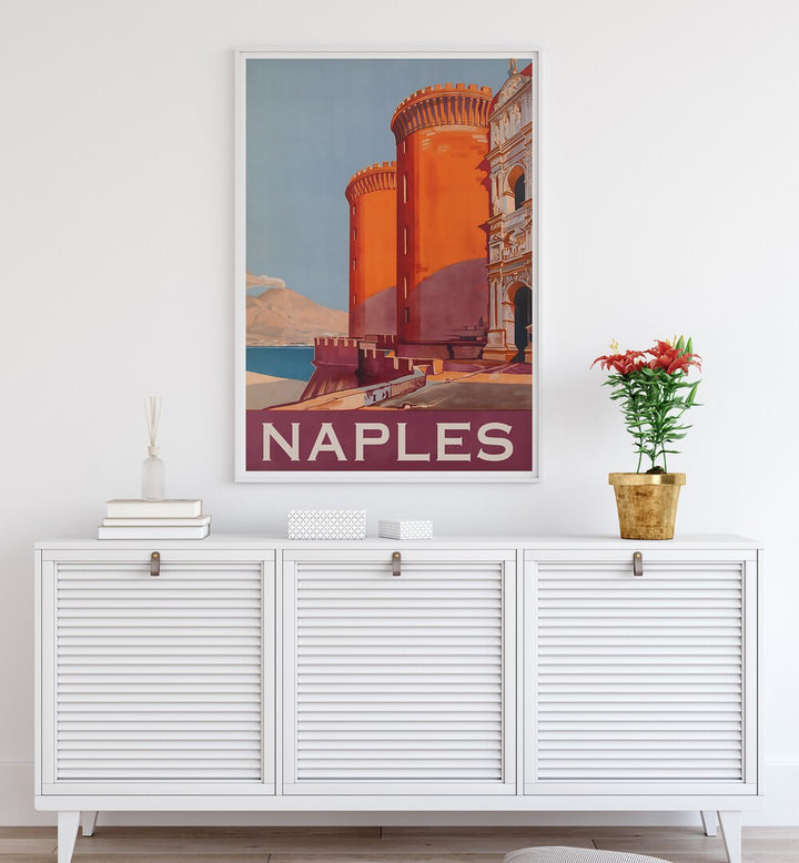 Stylish NAPLES, VINTAGE TRAVEL POSTERS showcasing iconic architecture, perfect for home or office decor.