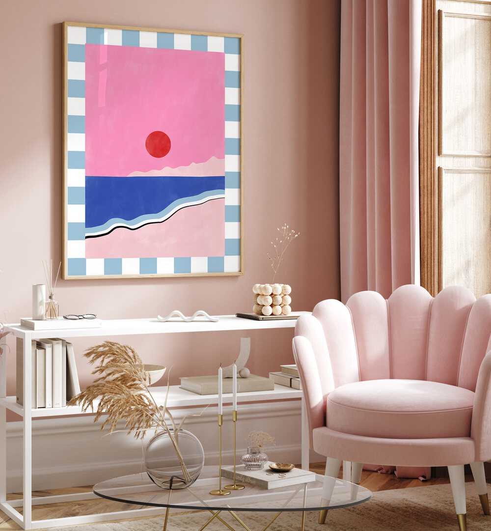 Transform your decor with PINK SKY, LANDSCAPE PAINTINGS by Elena Ristova, showcasing serene beauty and vibrant colors.