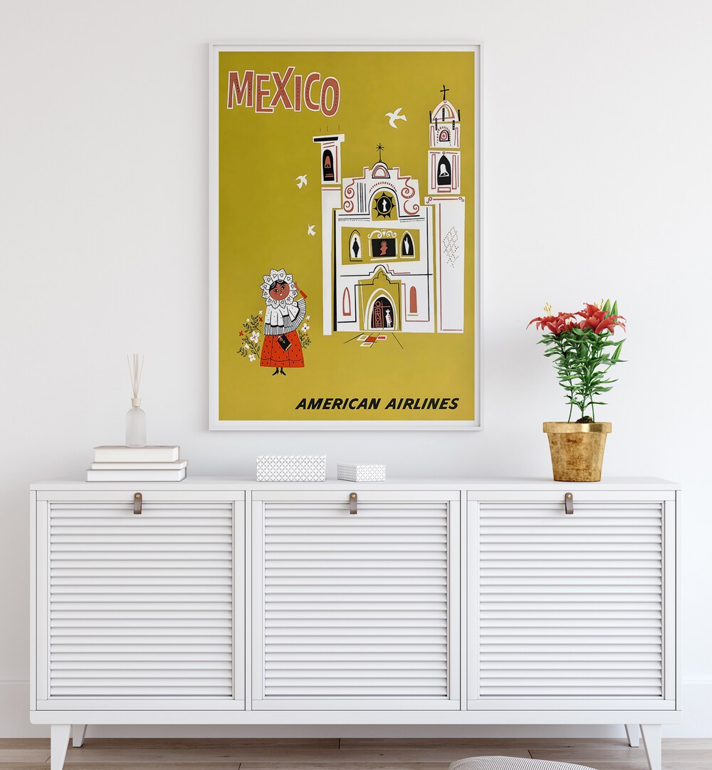 Vintage travel posters showcasing MEXICO AIRLINES I, perfect for adding classic aviation charm to any space.