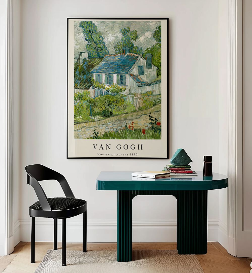 VAN GOGH - HOUSES OF AUVERS 1980 , VINTAGE PAINTINGS