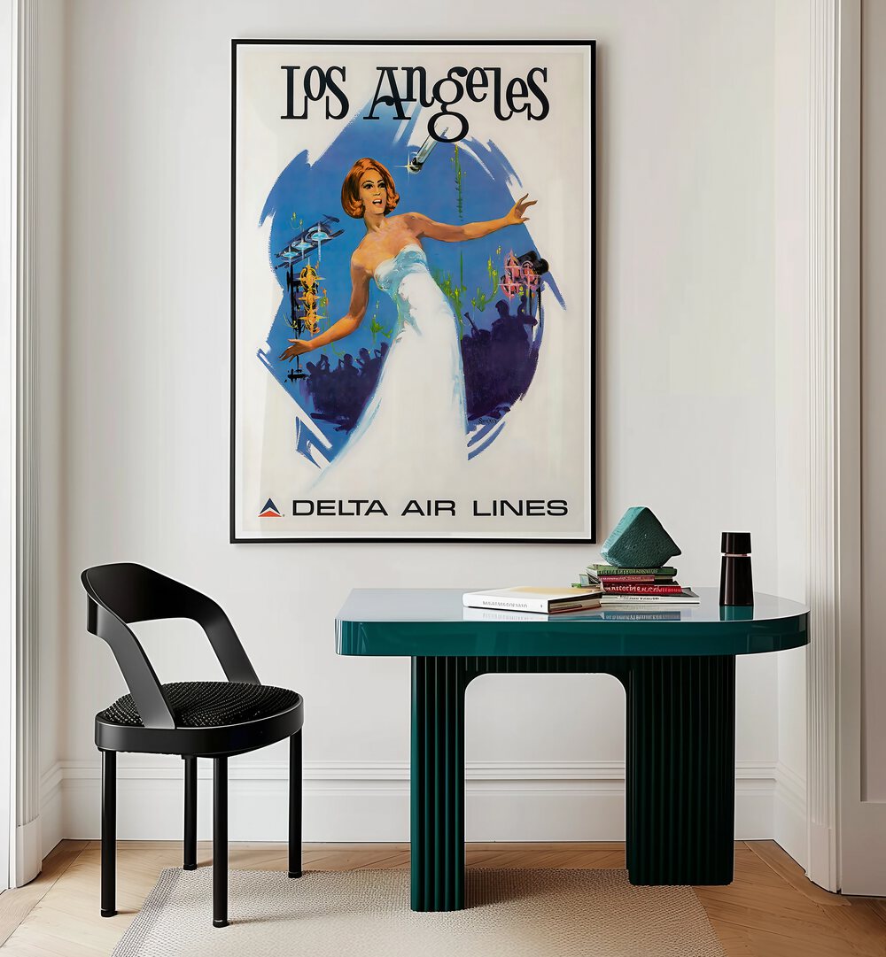 Vintage travel poster of Los Angeles II, capturing its vibrant spirit, perfect for any stylish space.