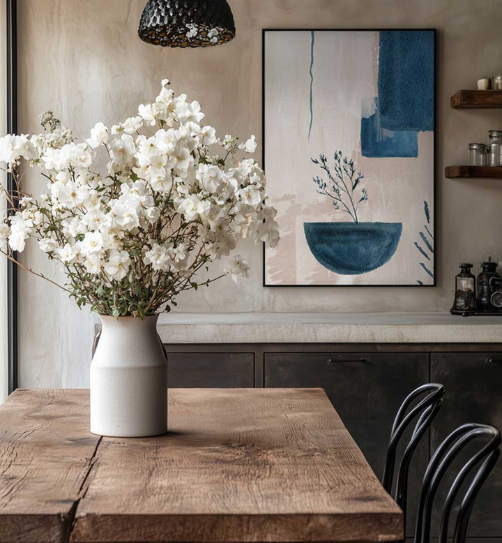 CALM BLUES III , BOHO ART PAINTINGS