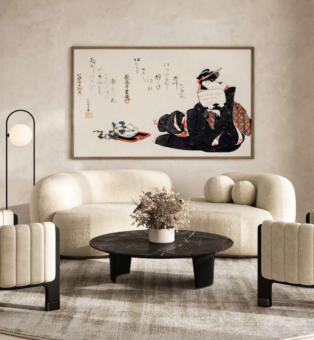 JAPANESE WOMAN III, VINTAGE PAINTINGS