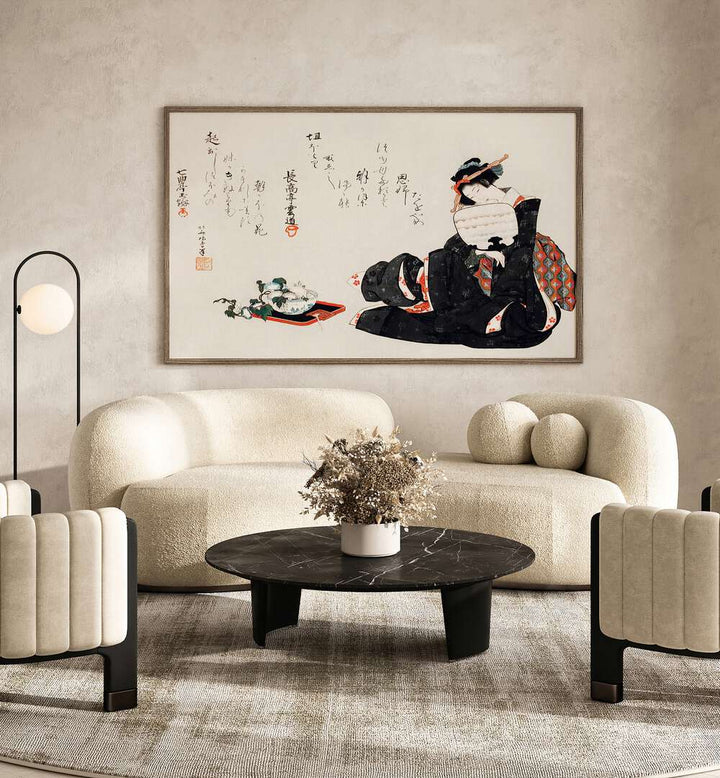 JAPANESE WOMAN III, VINTAGE PAINTINGS