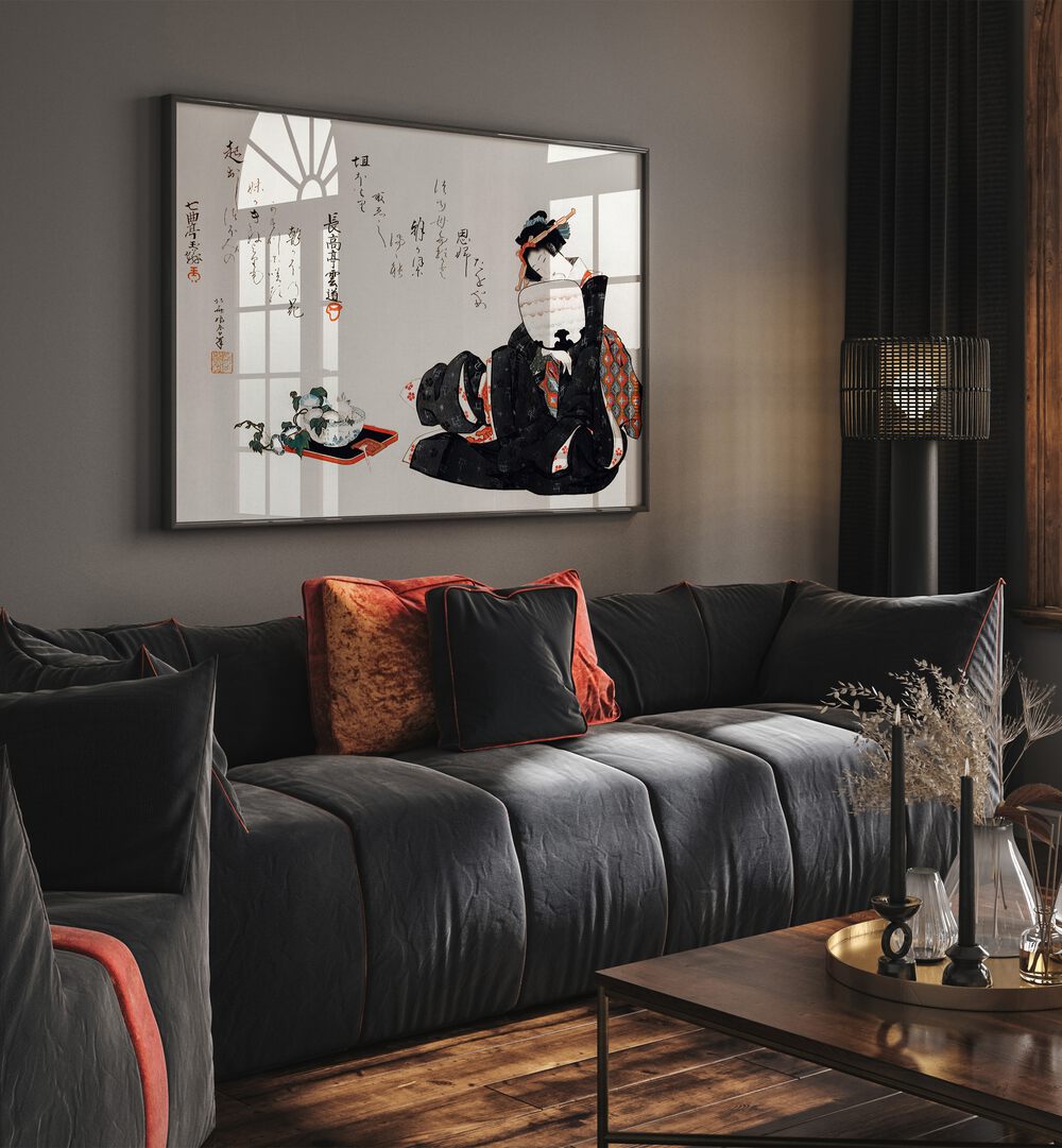 JAPANESE WOMAN III, VINTAGE PAINTINGS