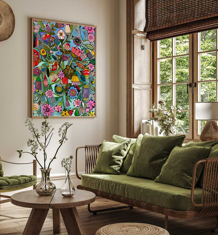 BLUEFLORAL , FLORAL FLOWER PAINTINGS