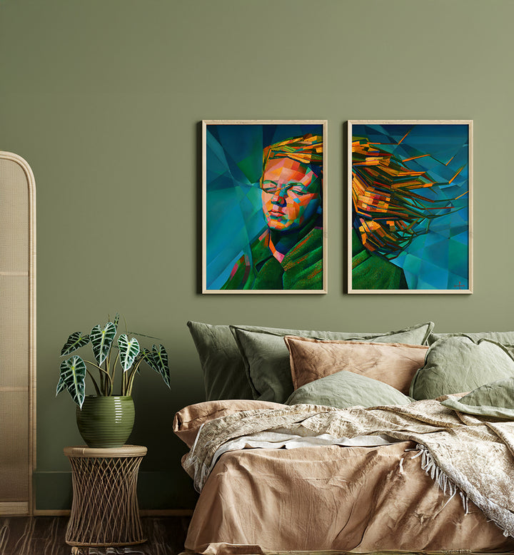 THE DREAMING WIND , SET OF 2 PAINTINGS