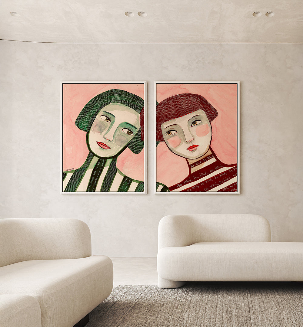 THE SILENT BOND , SET OF 2 PAINTINGS