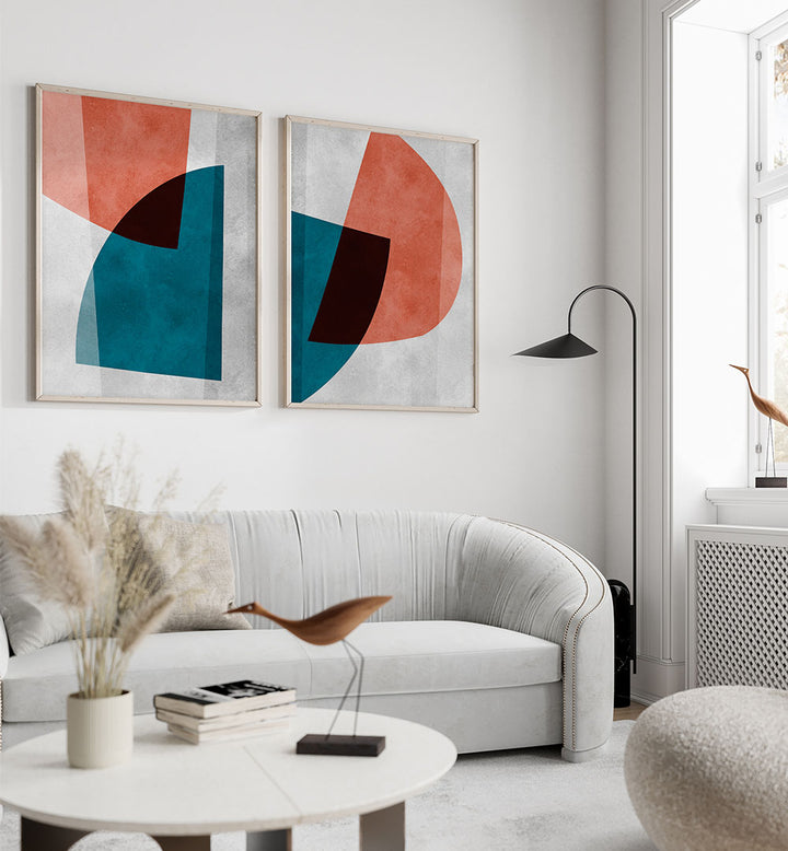 INTERSECTING SOULS , SET OF 2 PAINTINGS