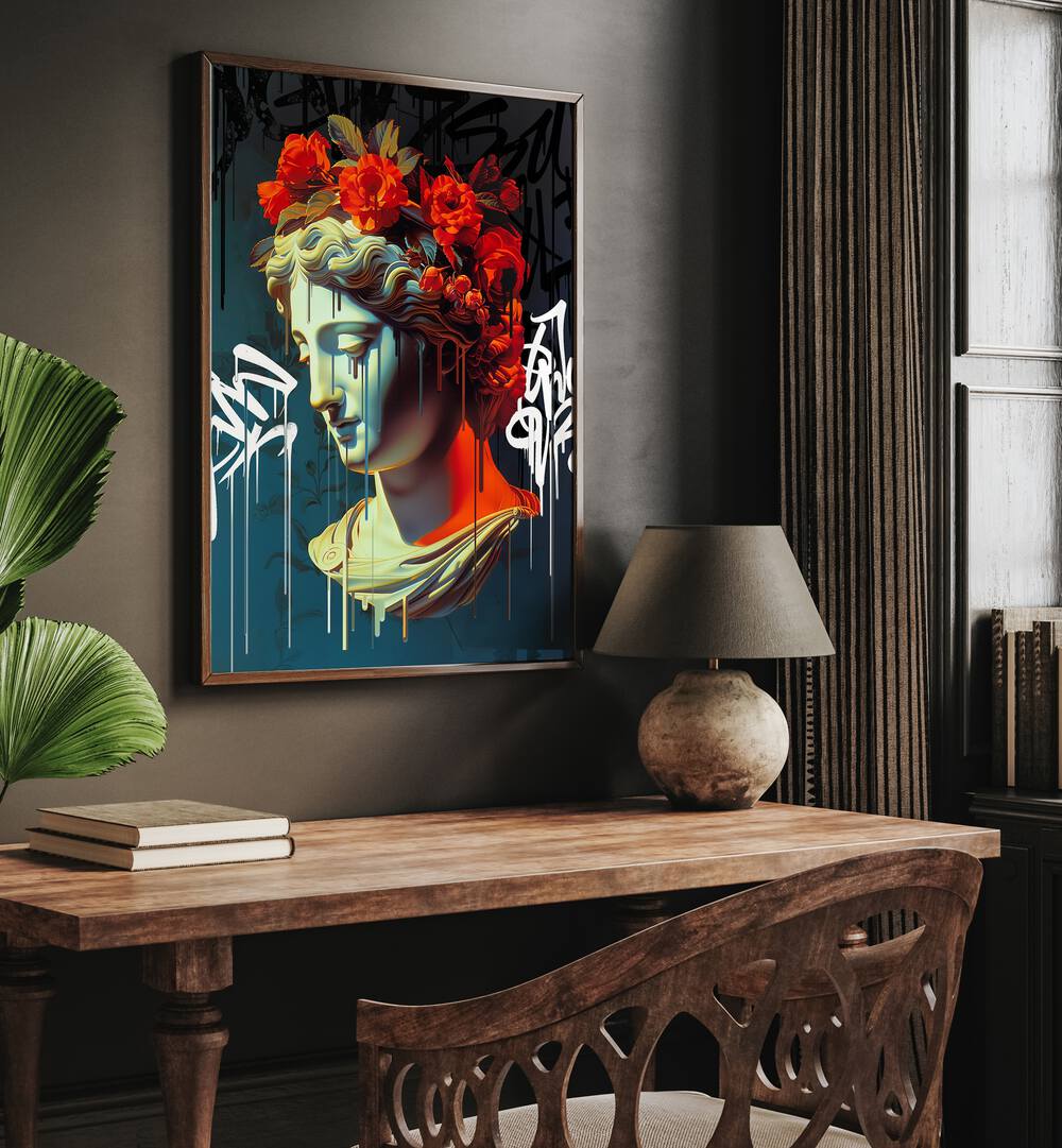 VANDAL CASANDRA, ALTERED ART PRINTS by DIKHOTOMY adds modern flair to your living space with its striking design.