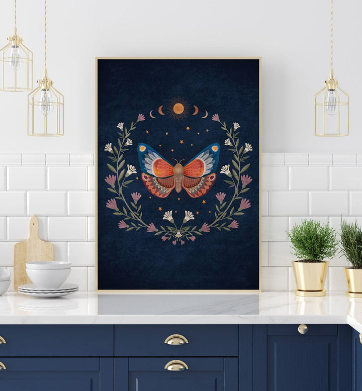 Colorful "BUTTERFLY II, ANIMAL PAINTINGS" by Emel Tunaboylu enhances any space with vibrant artistry.