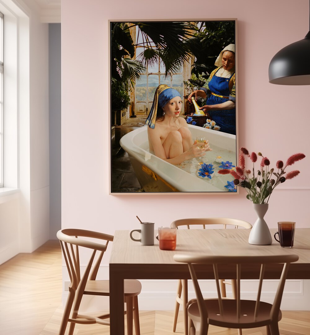Stylish interior featuring CLASSIC SPA TIME, ALTERED ART PRINTS, creating a serene oasis for relaxation.