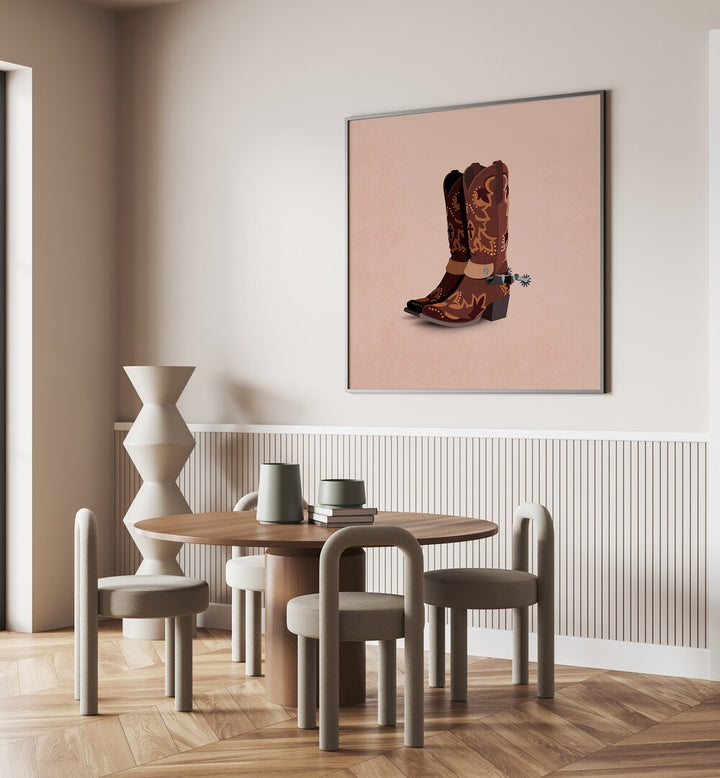 BOTLAR, COWBOY artwork by Emel Tunaboylu enhances modern decor with its stylish elegance and captivating design.