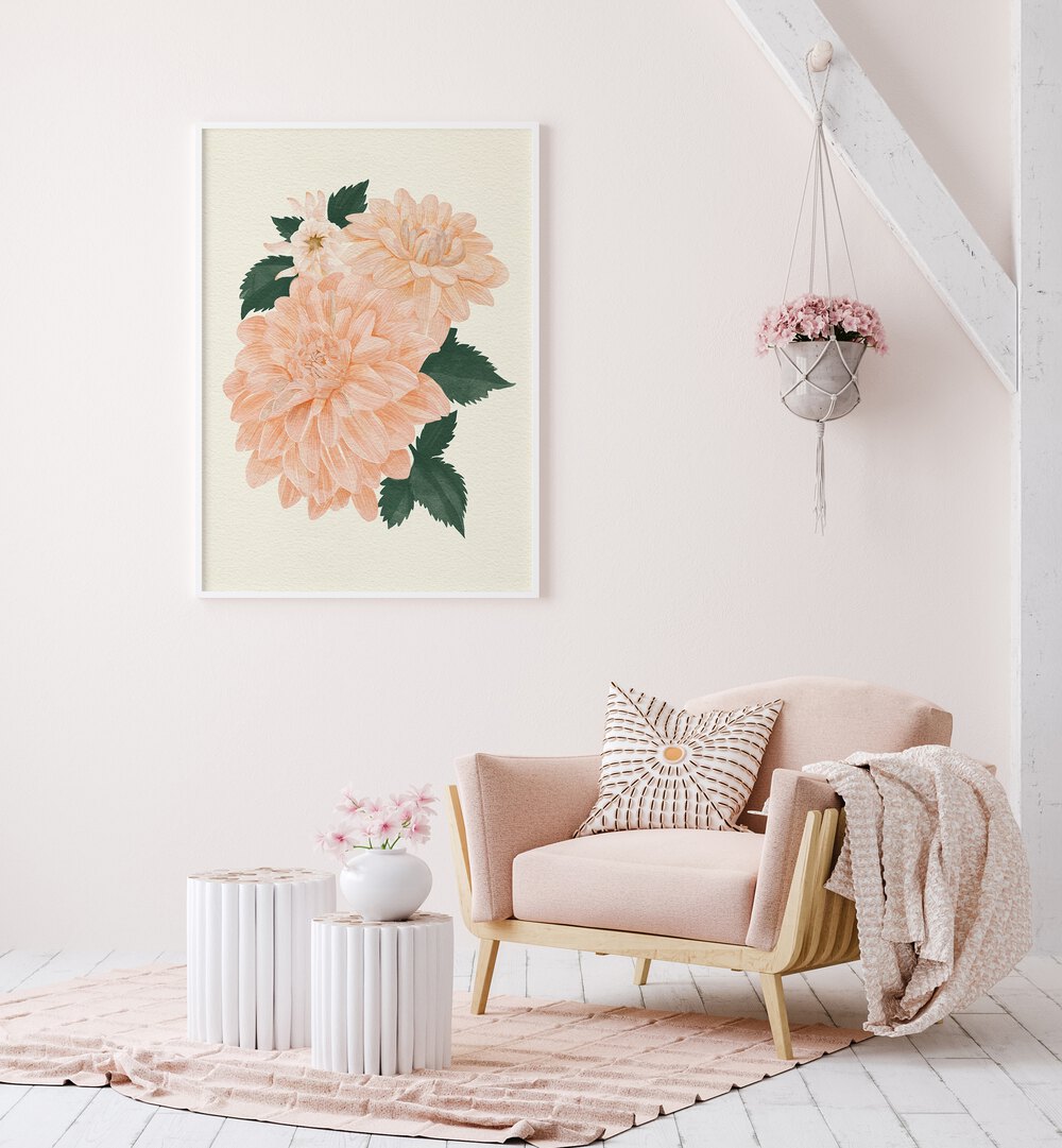 AQUAA CREAL CANVAS CHIFFON, FLORAL FLOWER PAINTINGS brighten up modern decor with elegant floral artwork.