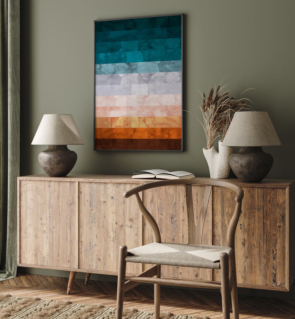 Vibrant EXPRESSIONIST III, ABSTRACT PAINTINGS adorns a stylish interior, enhancing the beauty of your space.
