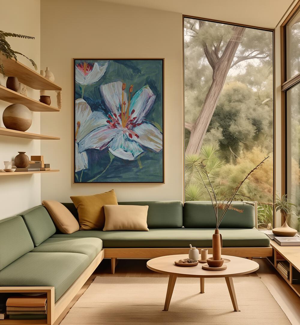 Enhance your decor with the ABSTRACT HAND PAINTED LILY, FLORAL FLOWER PAINTINGS, showcasing vibrant artistry and elegance.