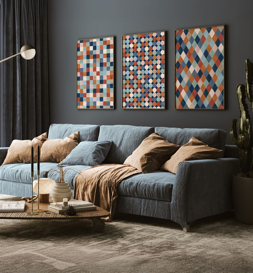 Transform your space with the VERDANT TRANQUILITY SET, SET OF 3 PAINTINGS, featuring vibrant greens and serene landscapes.