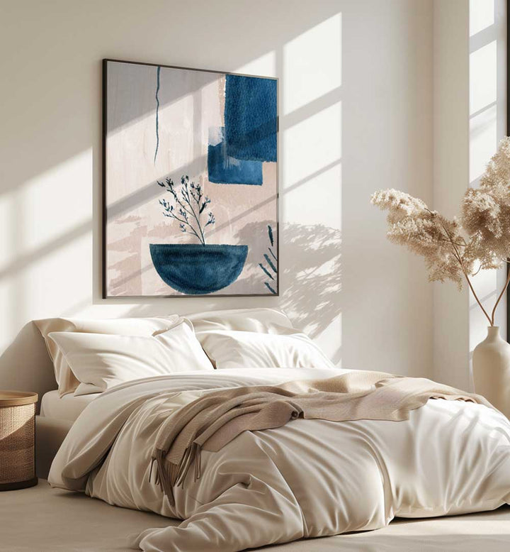 CALM BLUES III , BOHO ART PAINTINGS
