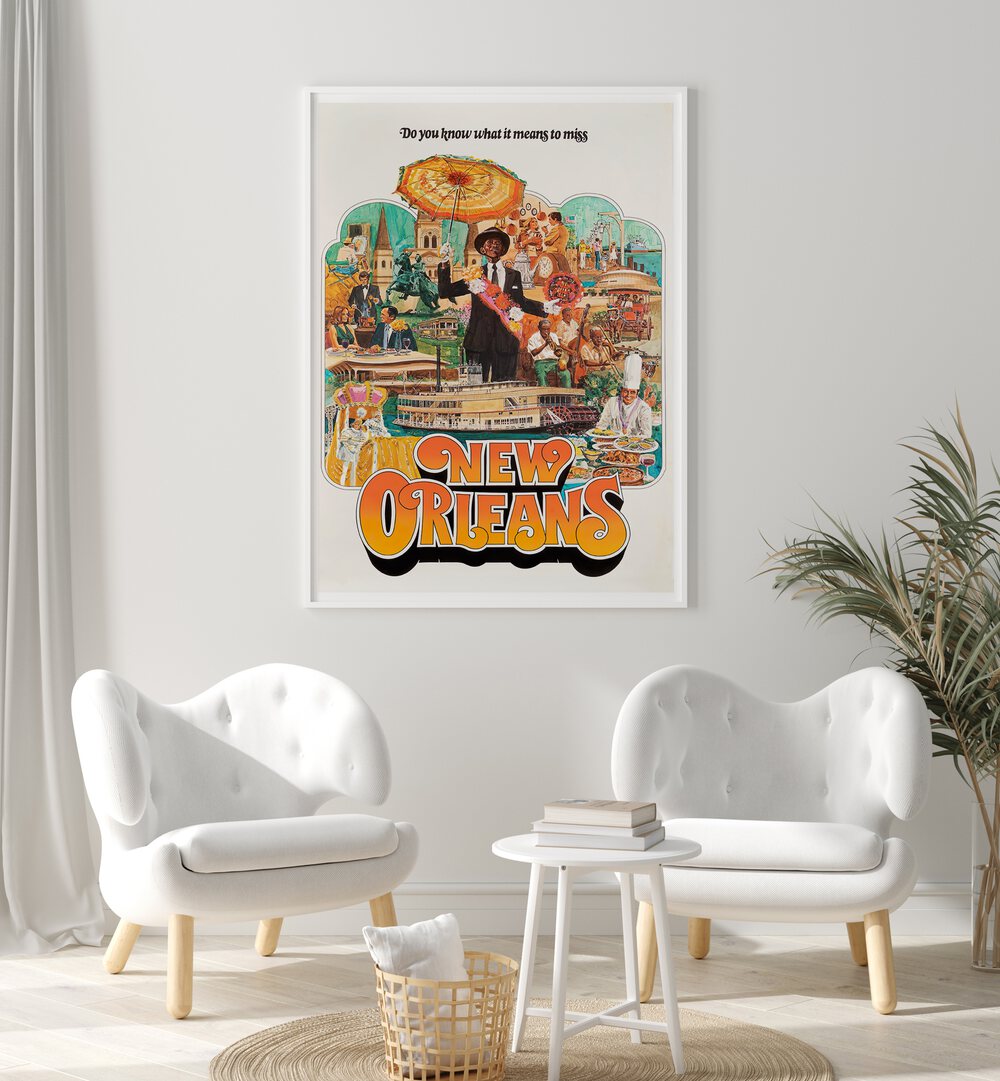 Vibrant NEW ORLEANS I, VINTAGE TRAVEL POSTERS showcasing the city's charm, perfect for any travel enthusiast's decor.