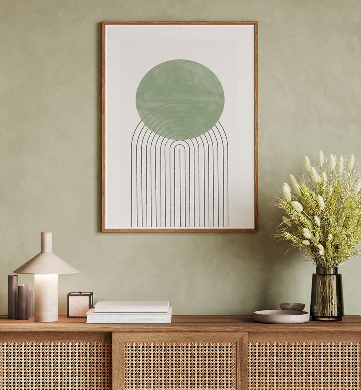 Stylish GREEN ABSTRACT, BOHO ART PAINTINGS from The Miuus Studio, perfect for enhancing your home decor.