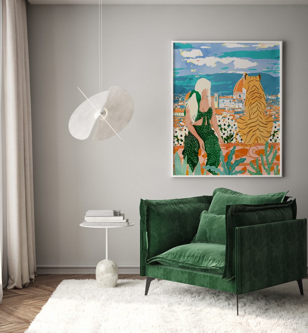 Captivating scene from THE ITALIAN VIEW, PORTRAITS by Uma Gokhale, showcasing vibrant Italian landscapes and figures.
