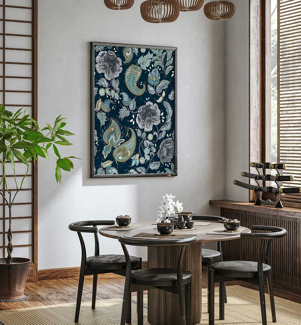 Decorate your space with MOONSHINE BLUE, PATTERN ART PRINTS, featuring stunning abstract design and vibrant colors.