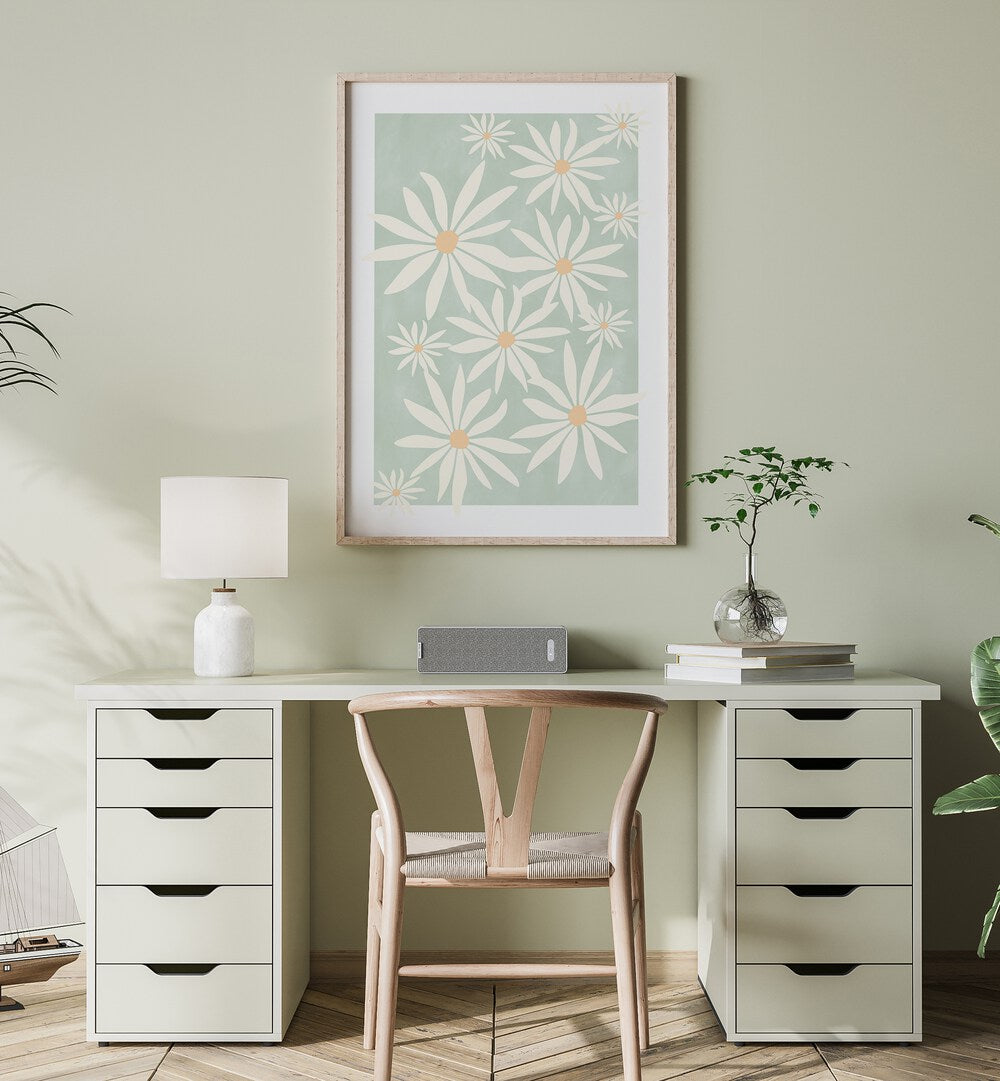 Transform your space with GREEN FLOWERS, FLORAL FLOWER PAINTINGS by Elena Ristova, capturing nature's beauty.