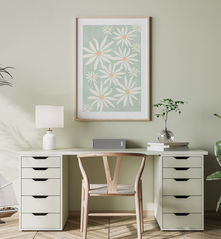 Transform your space with GREEN FLOWERS, FLORAL FLOWER PAINTINGS by Elena Ristova, capturing nature's beauty.