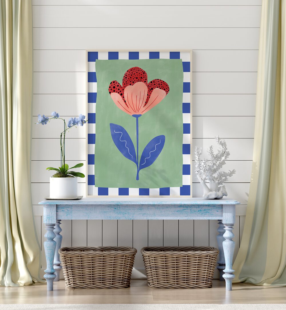 Vibrant RED FLOWER, FLORAL FLOWER PAINTINGS by Elena Ristova, perfect for enhancing your space with nature's beauty.