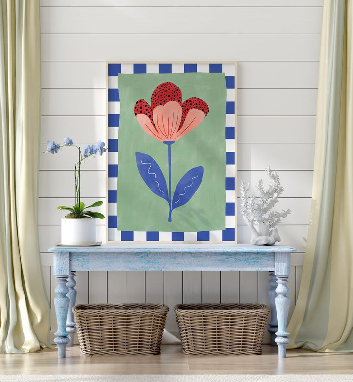 Vibrant RED FLOWER, FLORAL FLOWER PAINTINGS by Elena Ristova, perfect for enhancing your space with nature's beauty.